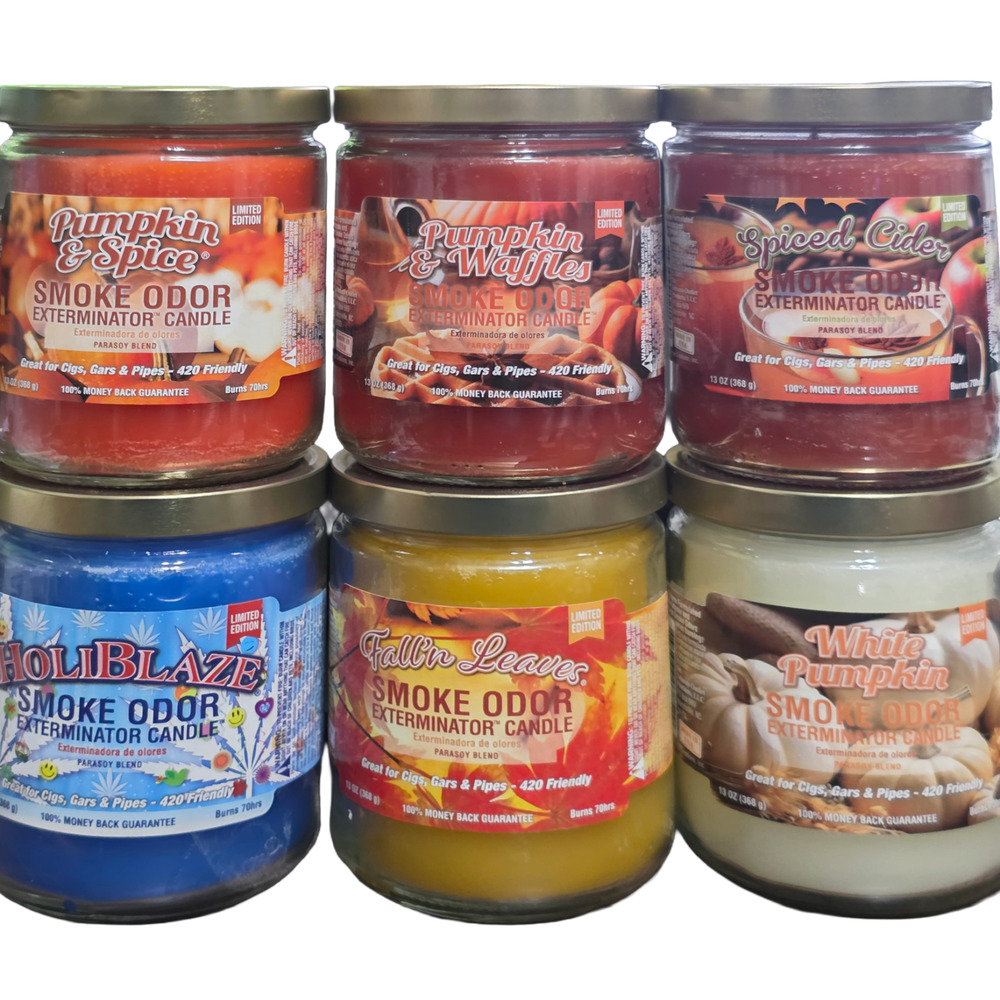 Smoke Odor Exterminator Candles | LIMITED EDITION | 70 Hours Burn Time | 2 Pack